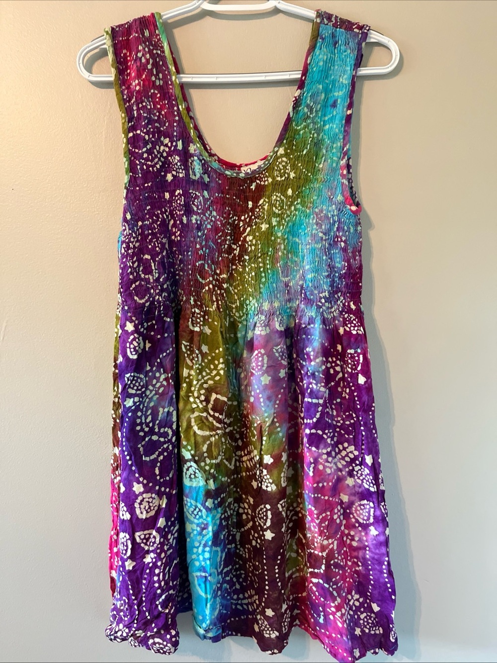 Women’s Noelle Pink Purple Green Blue Boho Fairy Sleeveless Dress/Tunic OS (S/M)